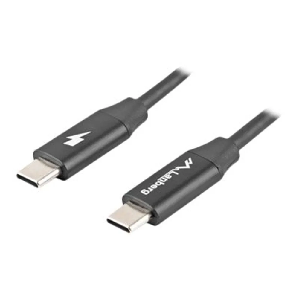Lanberg USB 2.0 Cable USB-C male - USB-C 60W Μαύρο 1m (CA-CMCM-40CU-0010-BK) - Image 1