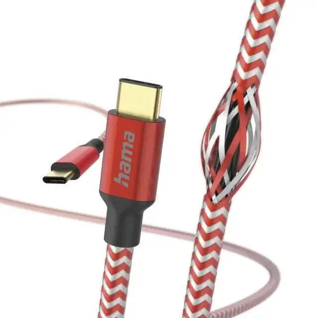 HAMA USB 2.0 Cable USB-C male - USB-C Κόκκινο 1.5m - Image 1