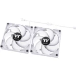 Thermaltake CT140 Case Fan με Λευκό Φωτισμό και Σύνδεση 4-Pin PWM 2τμχ Λευκό