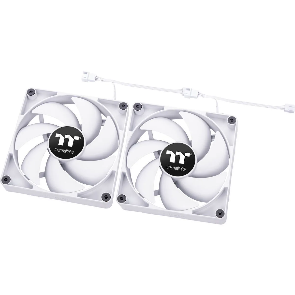 Thermaltake CT140 Case Fan με Λευκό Φωτισμό και Σύνδεση 4-Pin PWM 2τμχ Λευκό - Image 1