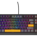 Genesis Thor 230 TKL Gaming Μηχανικό Πληκτρολόγιο Tenkeyless με Outemu Red διακόπτες και RGB φωτισμό (Αγγλικό US) Anchor Gray Positive