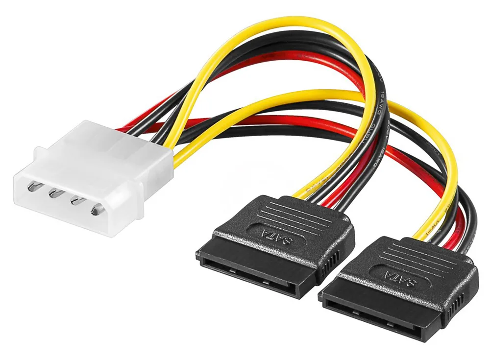 20240808164048_goobay_4_pin_molex_2x_15_pin_sata_cable_0_13m_polychromo_68524 Goobay 4-Pin Molex - 15-Pin Sata Cable 0.13m Πολύχρωμο 68524 - Image 1