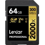 Lexar Professional 2000x SDXC 64GB Class 10 U3 V90 UHS-II