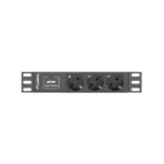 Lanberg Πολύπριζο Rack 1U 10A C14 3x Schuko PDU-03F-0200-IEC-BK 1τμχ