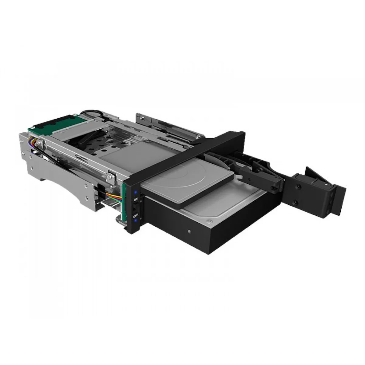Icy Box Removable Frame For 2x HDD/SSD For 1x 5.25-Inch Bay With Lock Μαύρο IB-173SSK - Image 1