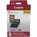 Canon CLI-526 Γνήσιο Photo Value Pack με 4 Μελάνια Εκτυπωτή InkJet Κίτρινο / Κυανό / Ματζέντα / Μαύρο (4540B019)