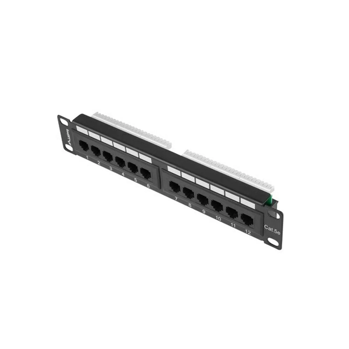 Lanberg Patch Panel για Rack 1U 10" 12 Θυρών Μαύρο PPU5-9012-B - Image 1