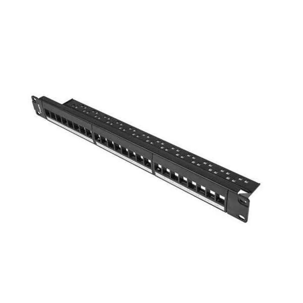 Lanberg Patch Panel Keystone για Rack 1U 19" 24 Θυρών Μαύρο PPKS-1024-B - Image 1