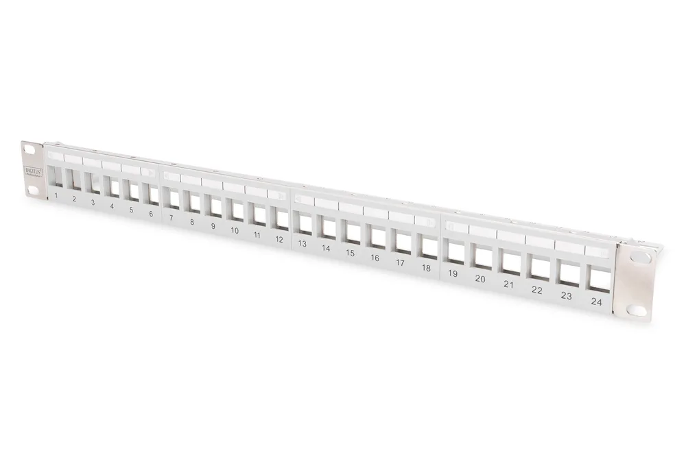 Digitus Patch Panel Shielded για Rack 1U 19" 24 Θυρών Γκρι DN-91410-LF - Image 1