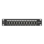 Lanberg Patch Panel Shielded για Rack 1U 10" 12 Θυρών cat5e Μαύρο PPF5-9012-B