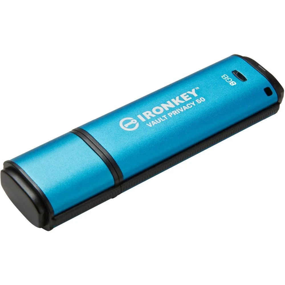 Kingston IronKey Vault Privacy 50 128GB USB 3.2 Stick με σύνδεση USB-C Μπλε - Image 1