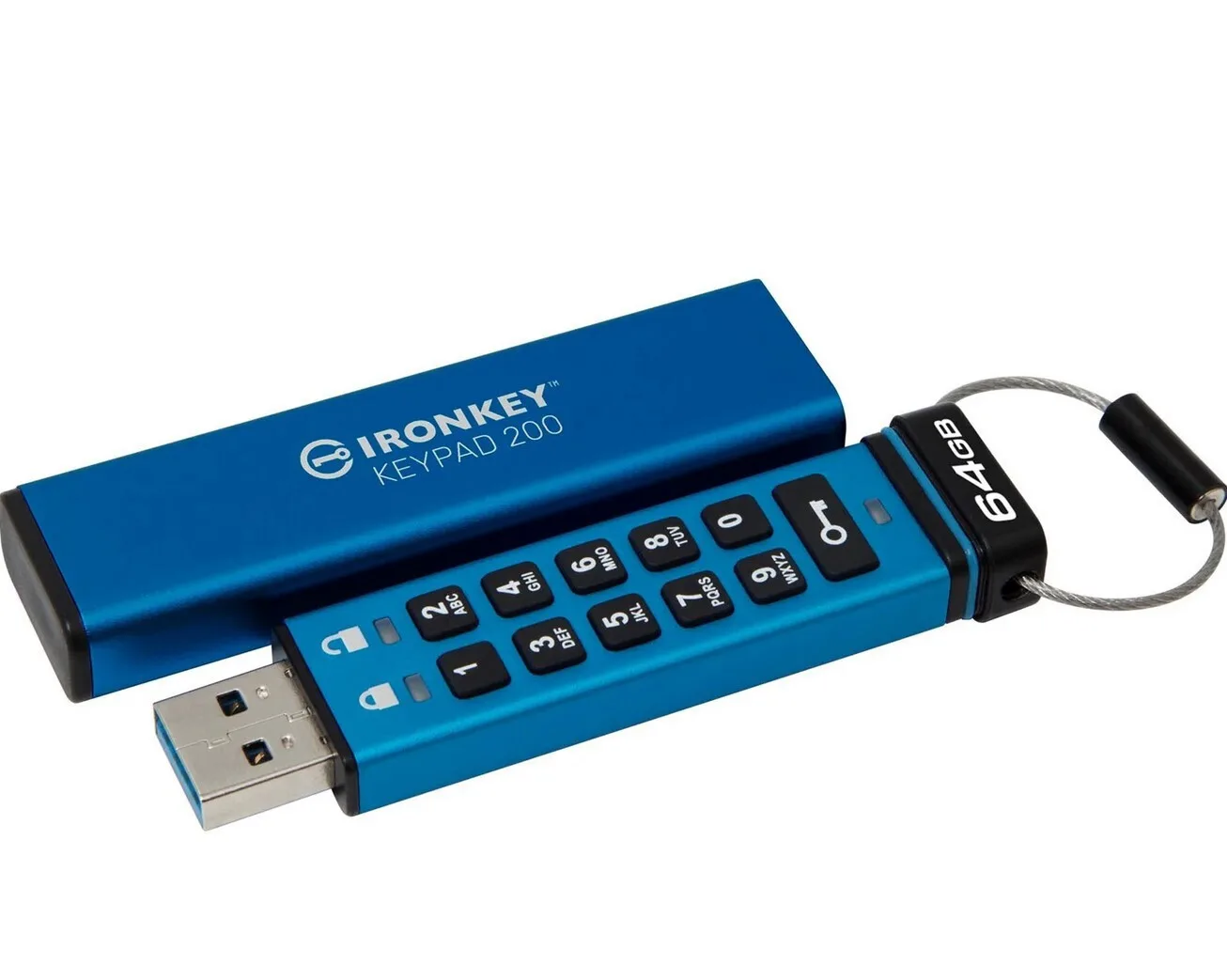 20240809141415_kingston_ironkey_keypad_64gb_usb_3_2_stick_mple Kingston IronKey Keypad 64GB USB 3.2 Stick Μπλε - Image 1