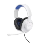 JBL Quantum 100P Over Ear Gaming Headset με σύνδεση 3.5mm Λευκό/Μπλέ for PS4 / PS5