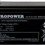 Europower Μπαταρία UPS με Χωρητικότητα 9Ah και Τάση 12V