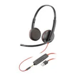 Poly Blackwire C3225 On Ear Multimedia Ακουστικά με μικρόφωνο και σύνδεση USB-A