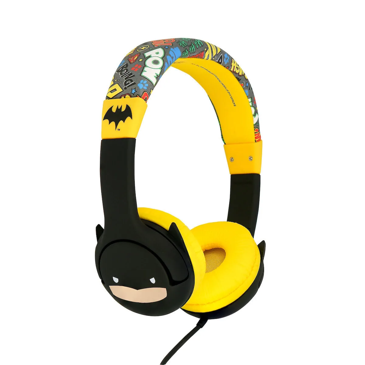 20240820161103_otl_batman_on_ear_akoustika_kitrina_dc1274 OTL Batman Ενσύρματα Παιδικά On Ear Ακουστικά Κίτρινα - Image 1
