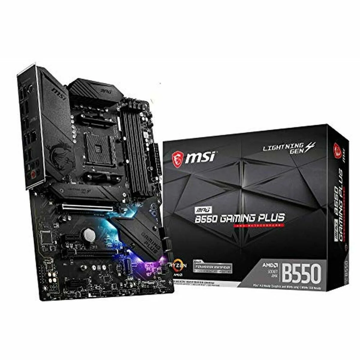MSI MPG B550 Gaming Plus Motherboard ATX με AMD AM4 Socket 7C56-003R - Image 1