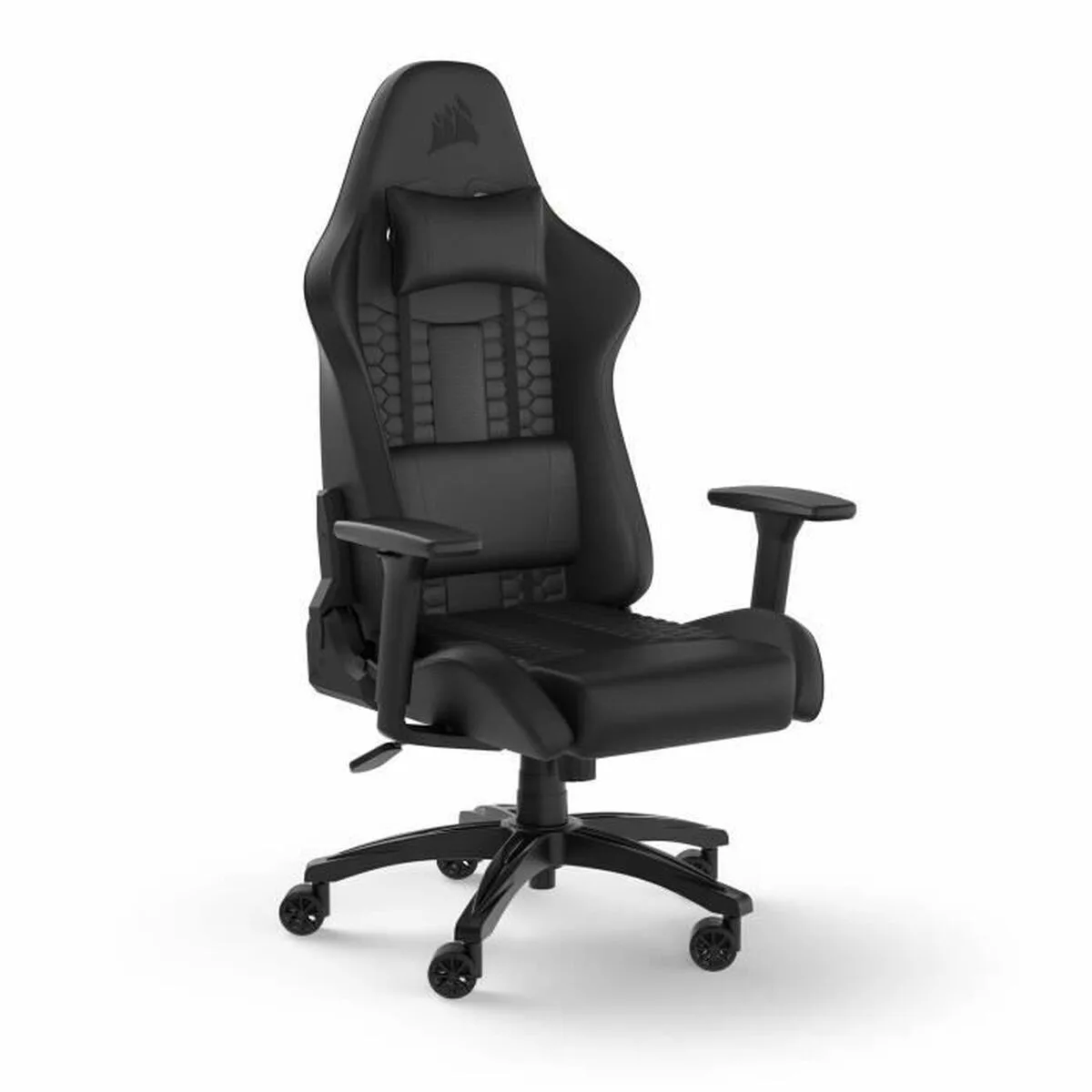 Corsair TC100 Relaxed Καρέκλα Gaming Δερματίνης με Ρυθμιζόμενα Μπράτσα Μαύρη - Image 1