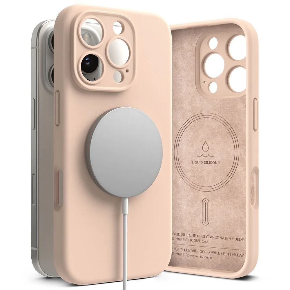 Ringke Magnetic Back Cover Σιλικόνης 0.3mm Ροζ (iPhone 16 Pro Max) - Image 1