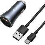 Baseus Φορτιστής Αυτοκινήτου Magic Car Charger 40W με Θύρες: 1xUSB 1xType-C Μαύρος TZCCJD-0G