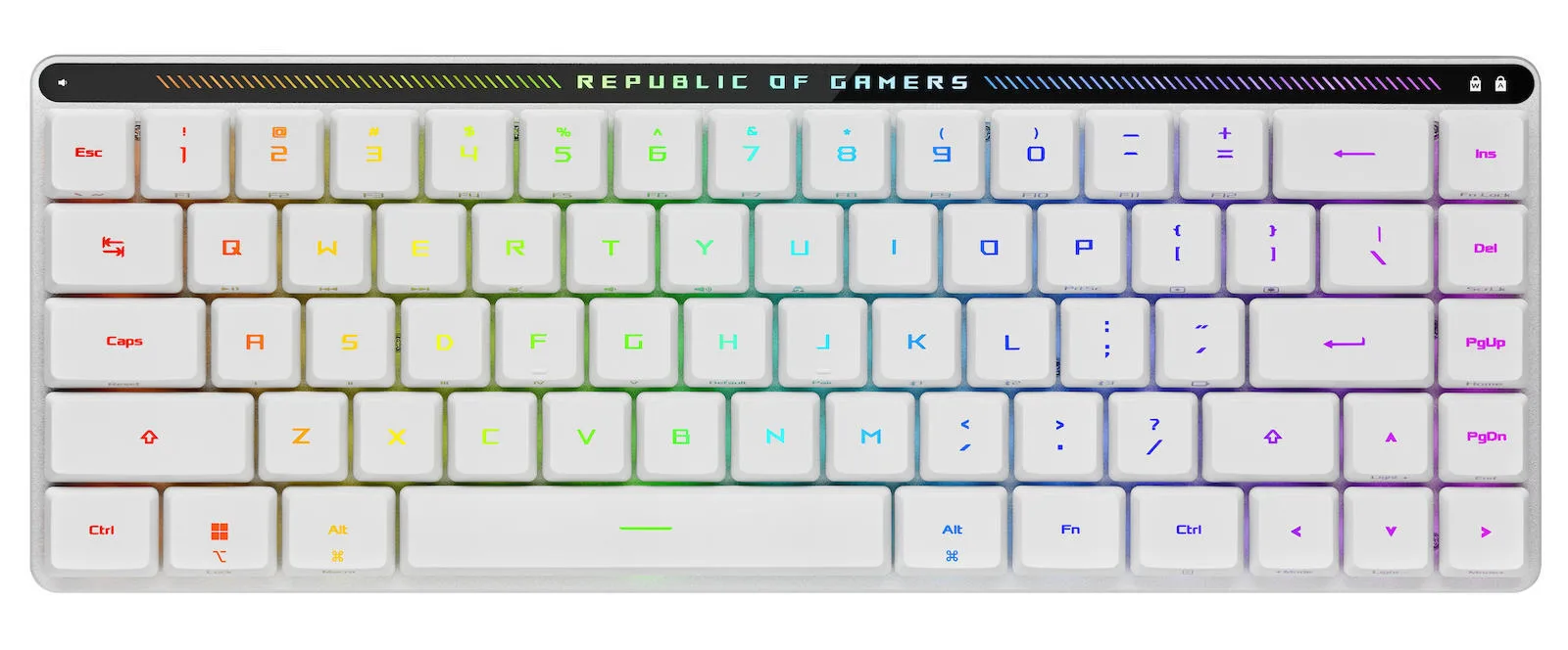 Asus ROG Falchion RX Gaming Μηχανικό Πληκτρολόγιο 65% με ROG RX Red διακόπτες και RGB φωτισμό (Αγγλικό US) Λευκό - Image 1