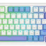 Redragon K664WBP-RGB-PRO Ασύρματο Gaming Μηχανικό Πληκτρολόγιο με Cherry MX Red διακόπτες και RGB φωτισμό (Αγγλικό US) Λευκό