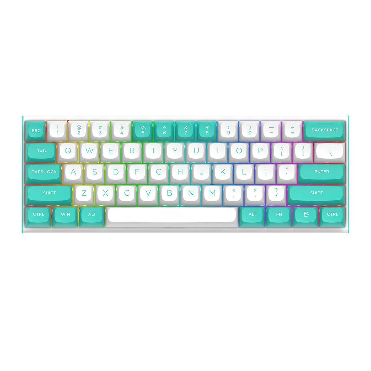 Redragon K683WB-RGB Gaming Μηχανικό Πληκτρολόγιο 60% με RGB φωτισμό (Αγγλικό US) Λευκό - Image 1