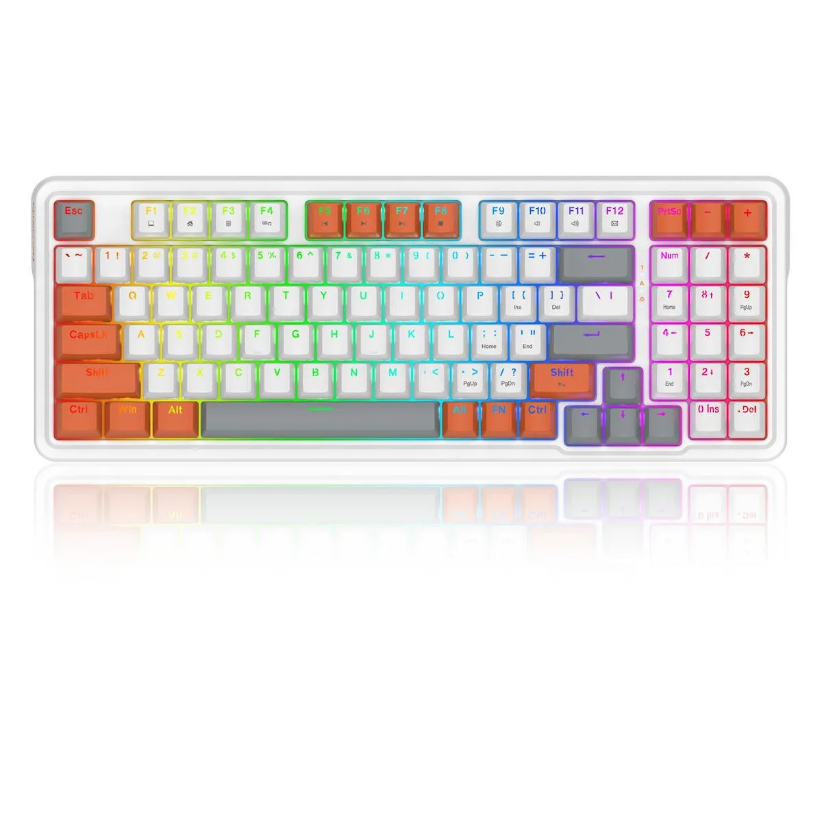 Redragon K664WOG-RGB Gaming Μηχανικό Πληκτρολόγιο με RGB φωτισμό (Αγγλικό US) Λευκό - Image 1
