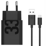 Motorola Φορτιστής με Θύρα USB-A και Καλώδιο USB-C 33W Power Delivery Μαύρος (Turbopower)