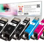 Peach Πακέτο Συμβατών Μελανιών Εκτυπωτή InkJet Canon PI100-249 Μαύρο 6τμχ 319179