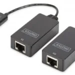 Usb 1.1 Extender Over Cat.5e/6 Utp Sfp Up To 45m Black 20cm