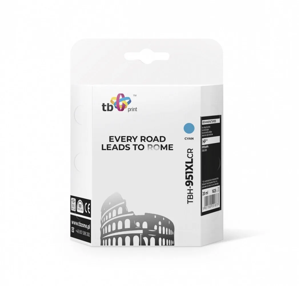 TB Print Συμβατό Μελάνι Εκτυπωτή InkJet HP TBH-951XLCR 28ml Πολλαπλό (Color) 1τμχ - Image 1