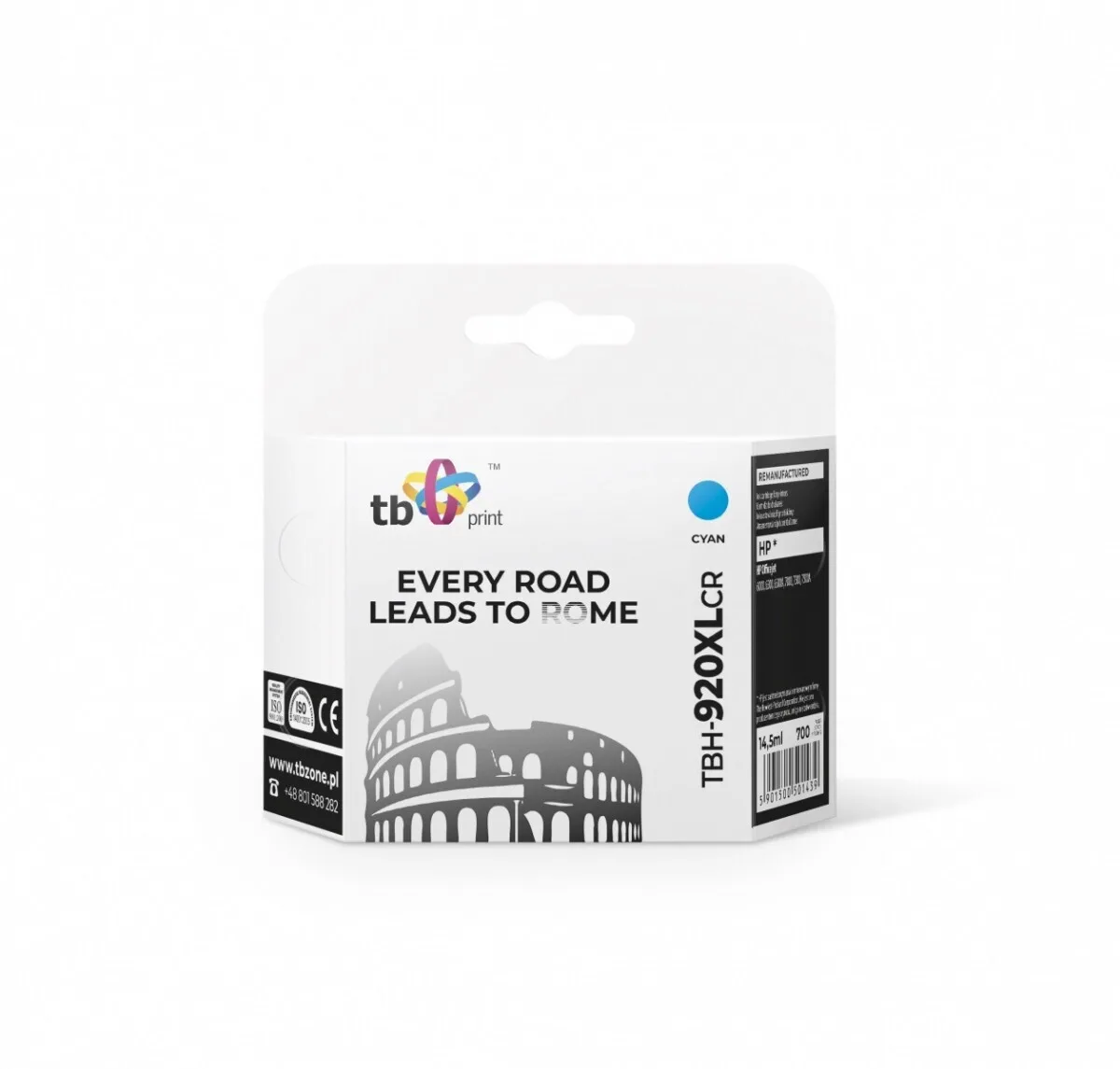 TB Print Συμβατό Μελάνι Εκτυπωτή InkJet HP TBH-920XLCR 700 Σελίδων 14.5ml Κυανό 1τμχ ERTBPH0920C - Image 1