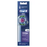 Oral-b Pro 3d White Electric Toothbrush Heads Ανταλλακτικές Κεφαλές Ηλεκτρικής Οδοντόβουρτσας 4 Τεμάχια