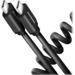 Axagon Spiral USB 2.0 Cable USB-C male - USB-C 60W Μαύρο 0.6m (BUCM-CM10TB)