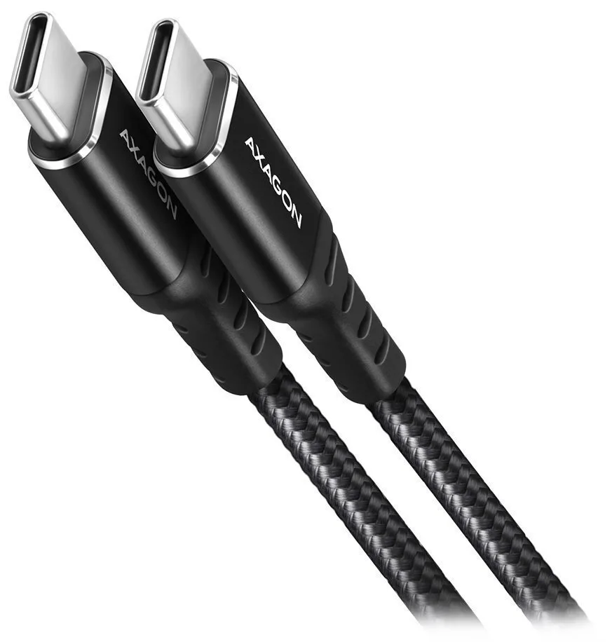 Axagon Braided USB 2.0 Cable USB-C male - USB-C 60W Μαύρο 3m (BUCM-CM30AB) - Image 1
