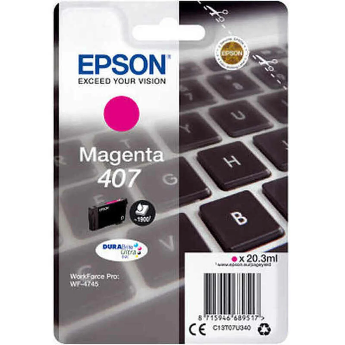 20241001171453_epson_407_melani_ektypoti_inkjet_matzenta_c13t07u340 Epson 407 Γνήσιο Μελάνι Εκτυπωτή InkJet Ματζέντα (C13T07U340) - Image 1