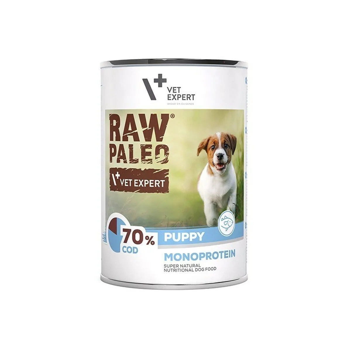 VetExpert Raw Paleo Υγρή Τροφή για Κουτάβια σε Κονσέρβα με Τόνο και Ψάρι χωρίς Σιτηρά & Γλουτένη 400gr - Image 1