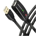 Axagon USB 2.0 Cable USB-A male - USB-A female Μαύρο 15m