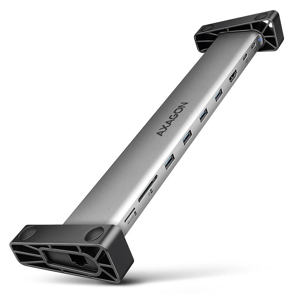 Axagon USB-C Docking Station με HDMI 4K PD Ethernet Ασημί (HMC-10HLS) - Image 1