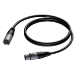 Procab Cable XLR male - XLR female Μαύρο 5m (CAB901/5)
