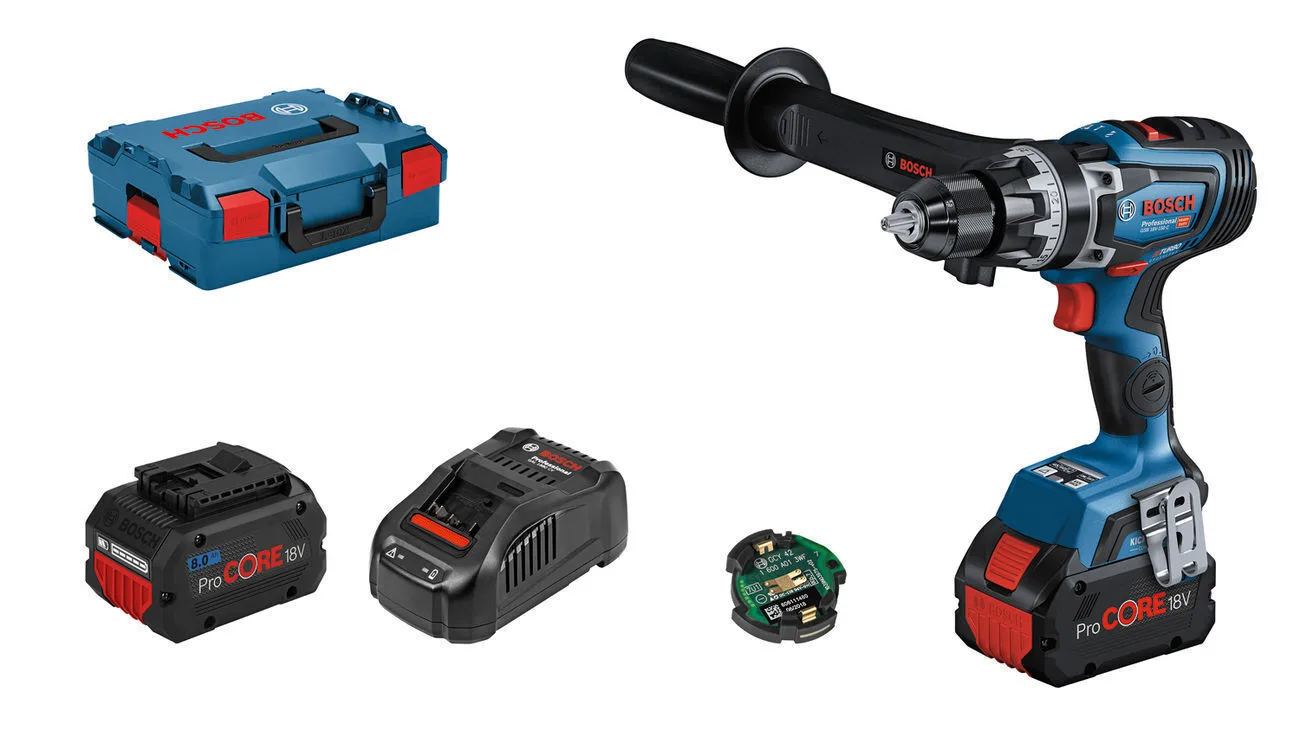 Bosch GSB 18V-150 C Κρουστικό Δραπανοκατσάβιδο Μπαταρίας 18V 1x8Ah & 1x4Ah 06019J5105 - Image 1