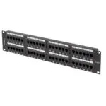 Lanberg Patch Panel για Rack 2U 19" 48 Θυρών Μαύρο PPU6-2048-B
