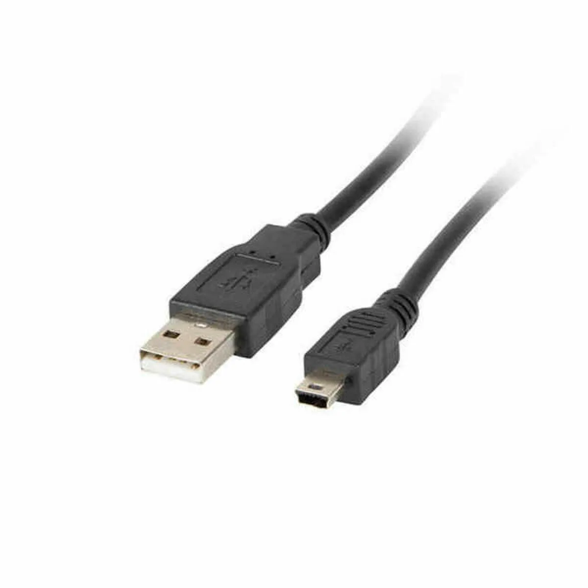 Lanberg USB 2.0 Cable USB-A male - mini USB-B male 1.8m (CA-USBK-10CC-0018-BK) - Image 1