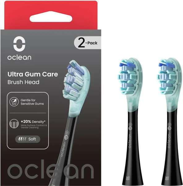 OClean Ultra Gum Care Ανταλλακτικές Κεφαλές για Ηλεκτρική Οδοντόβουρτσα Black 2τμχ - Image 1