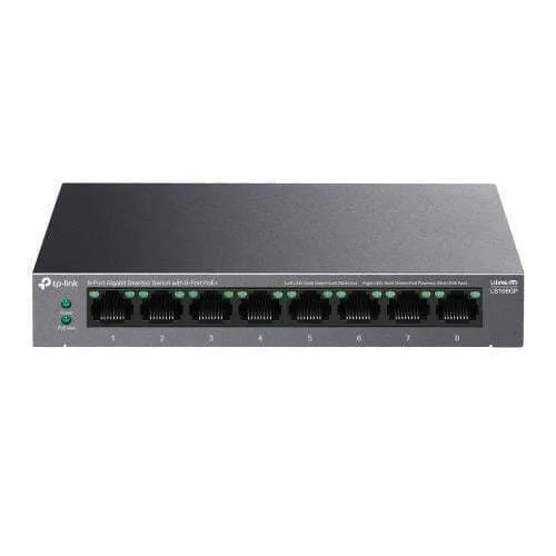 TP-LINK LS108GP v1 Unmanaged L2 PoE+ Switch με 8 Θύρες Gigabit (1Gbps) Ethernet - Image 1