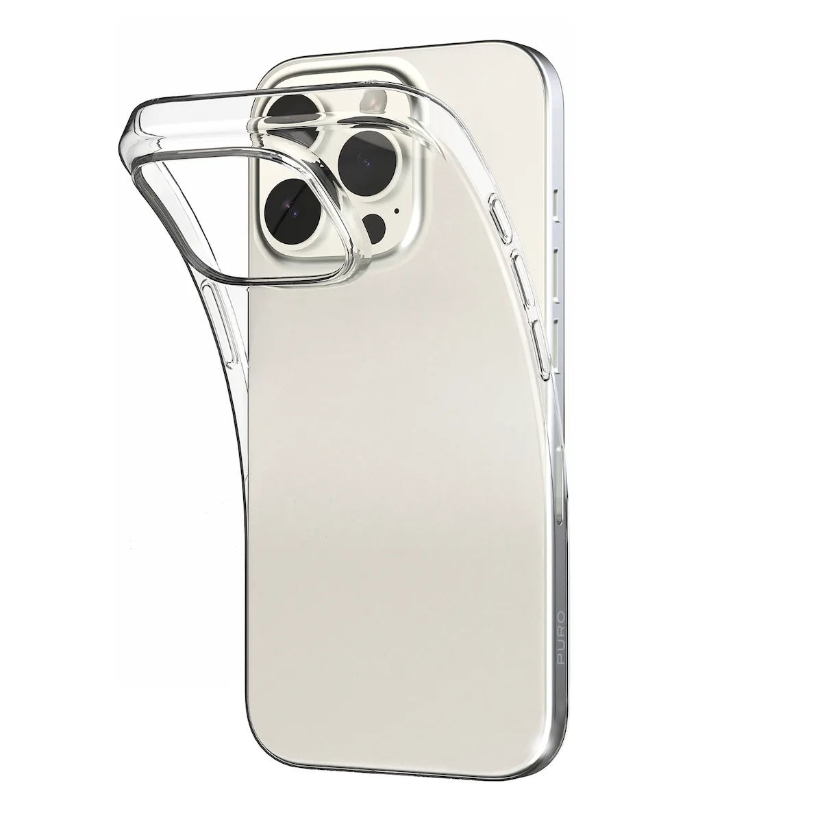Puro 03 Nude Silicone Case Iphone 16 Pro Transparent 8018417484957 - Image 1
