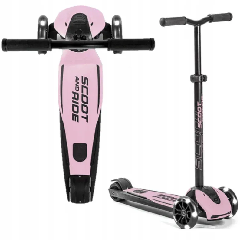 20241017154833_scoot_ride_paidiko_patini_anadiploumeno_highwaykick_5_led_tritrocho_gia_5_eton_rose Scoot & Ride Παιδικό Πατίνι Αναδιπλούμενο Highwaykick 5 Led Τρίτροχο για 5+ Ετών Rose - Image 1
