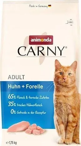 Animonda Carny Υγρή Τροφή για Ενήλικες Γάτες σε Φακελάκι με Κοτόπουλο και Πέστροφα χωρίς Γλουτένη 1750gr - Image 1
