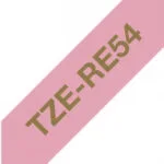 Brother Tze-re54 24mm Gold On Pink Satin Tape 4m
